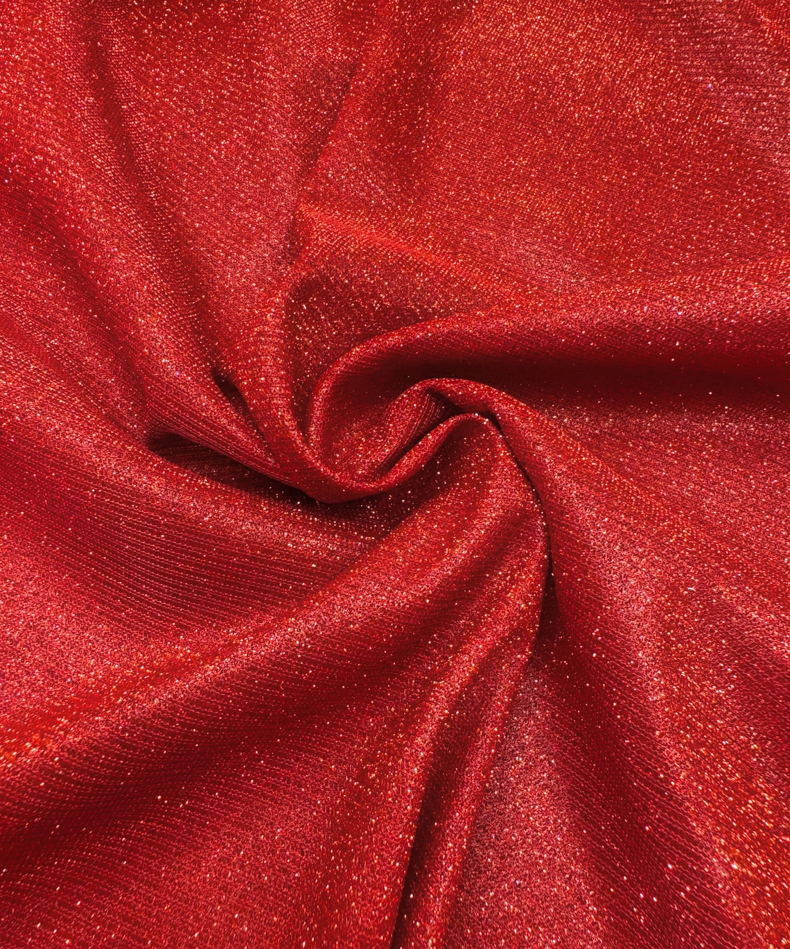 Red Lurex Glitter Fabric, Red Glitter Spandex Knit Fabric by the Yard ...