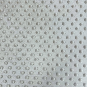 Grey Minky Dot Fleece Fabric by the Yard, Dimple Dot Minkee Fabric Grey Plush Fabric for Blankets, Pillow Covers Soft Toys, Baby Blanket