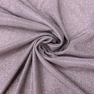 Blush Lurex Glitter Fabric, Blush Glitter Spandex Knit Fabric by the Yard, Sparkle Blush Shimmer Fabric for Evening Gowns, Backdrops