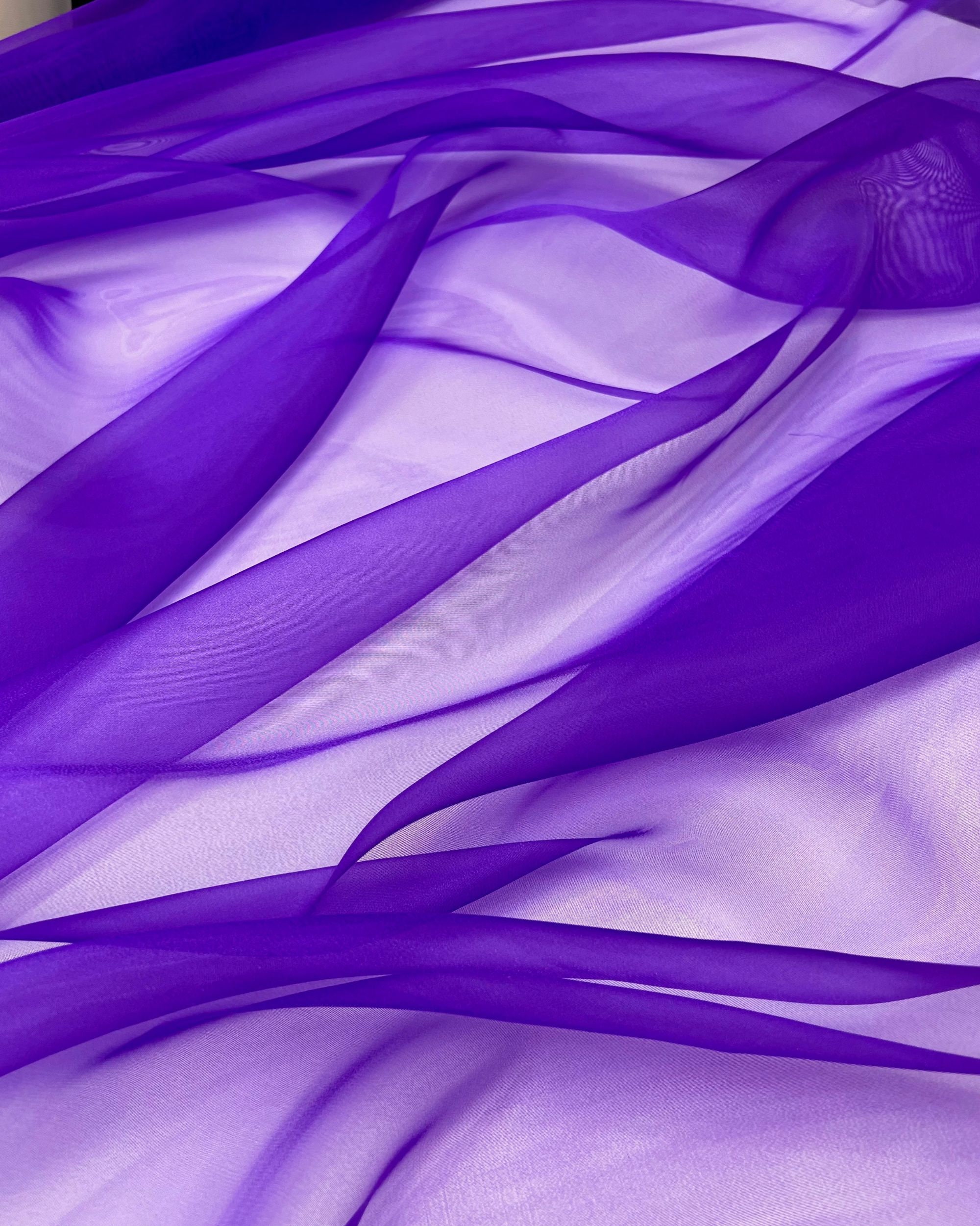Purple Organza Floral Printed Co-Ords main image 1