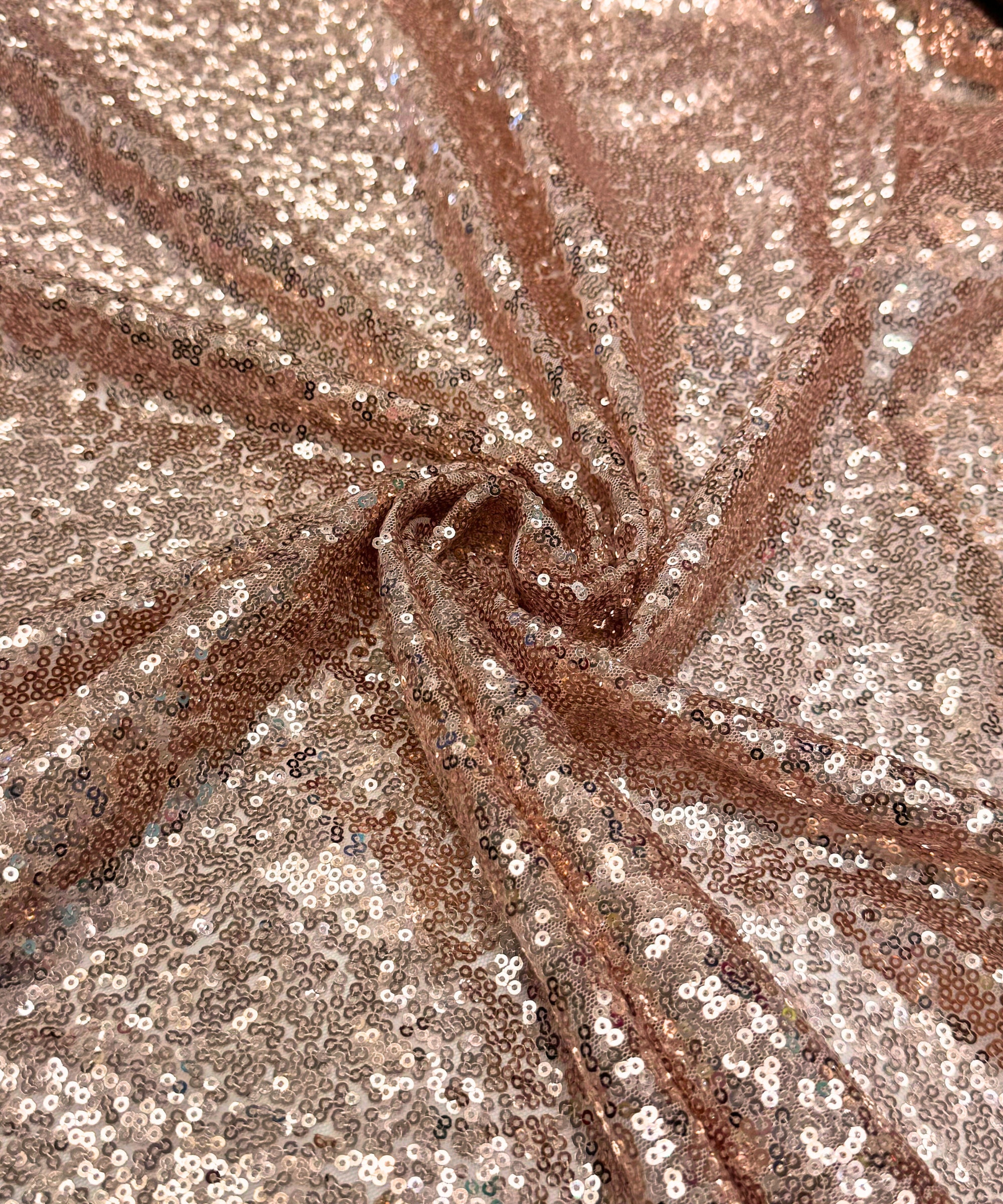 Stretch Rose Gold Sequins on Mesh Fabric, Rose Gold Sequin Fabric by the  Yard, Sequins Fabric for Party Dress, Sequin Dress, Decor, Gowns - Etsy