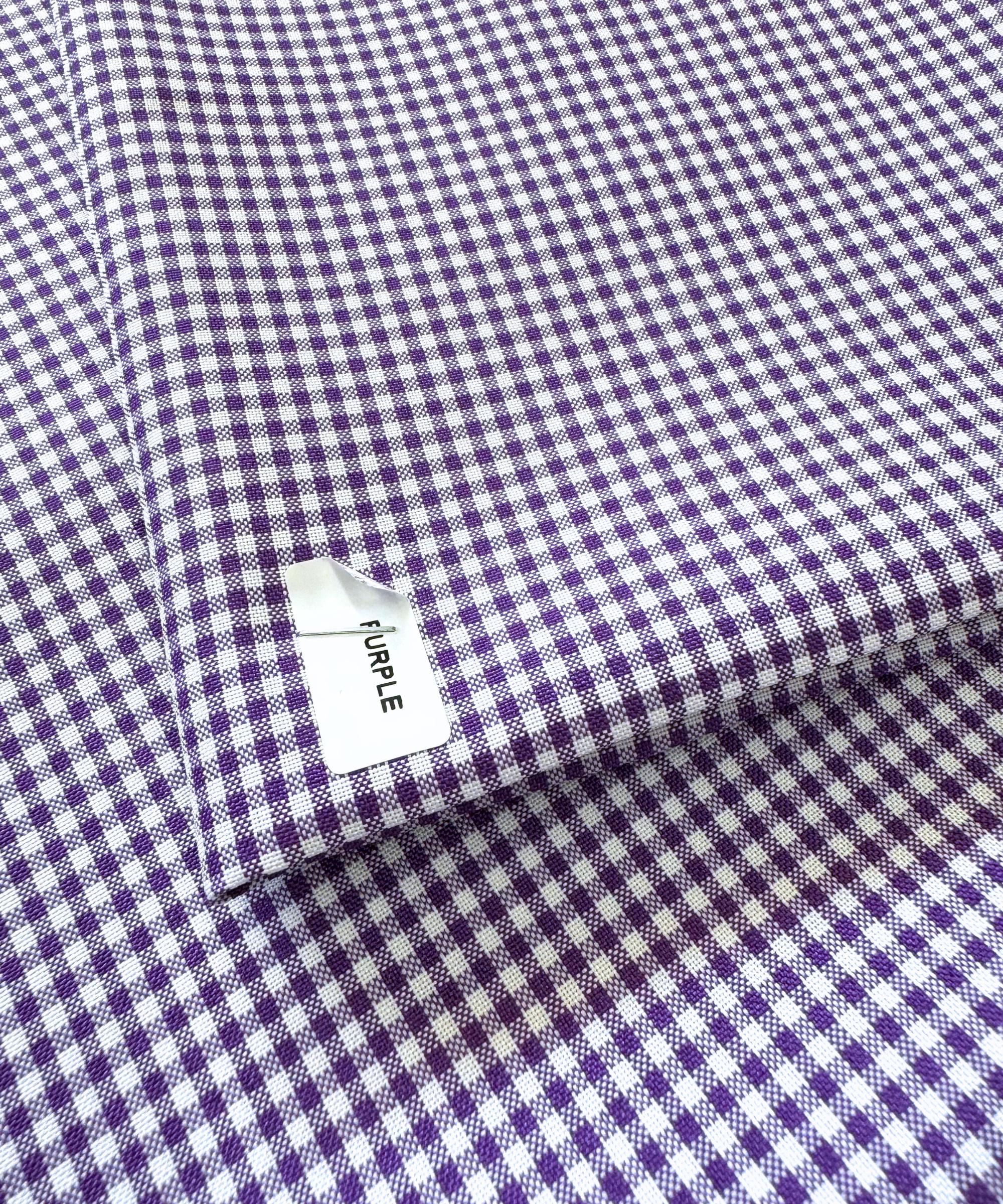 purple-gingham-checked-fabric-by-yard-1-8-inch-poly-cotton-lilac