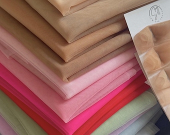 Tulle Fabric by the Yard, Soft Tulle Mesh Fabric 65" Wide, High Quality Tull Fabric for Flowers Tutu Dress Curtains Wedding Veil DIY Sewing