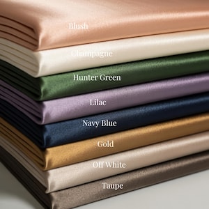 Premium Quality Mikado Satin Fabric, Satin Twill Fabric 60&quot; Width, Heavy Matte Bridal Satin Fabric, Mikado Twill Royal Fabric by the Yard