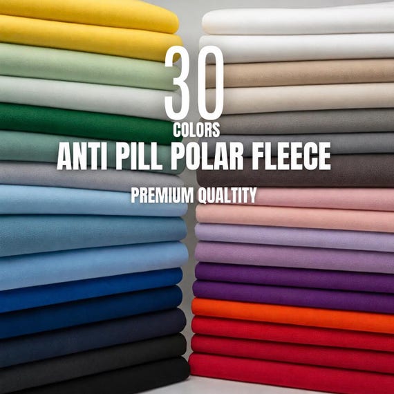 Soft Anti-Pill Polar Fleece Fabric by the Yard – 60” Wide Cozy Plush Fleece for Blankets, Sleepwear, DIY Sewing & Home Accessories