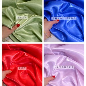 Reflective Liquid Satin Fabric by the Yard, Shiny Thick Silky Satin Fabric, Glossy Iridescent Liquid Satin, Water Shine Shimmer Satin image 4