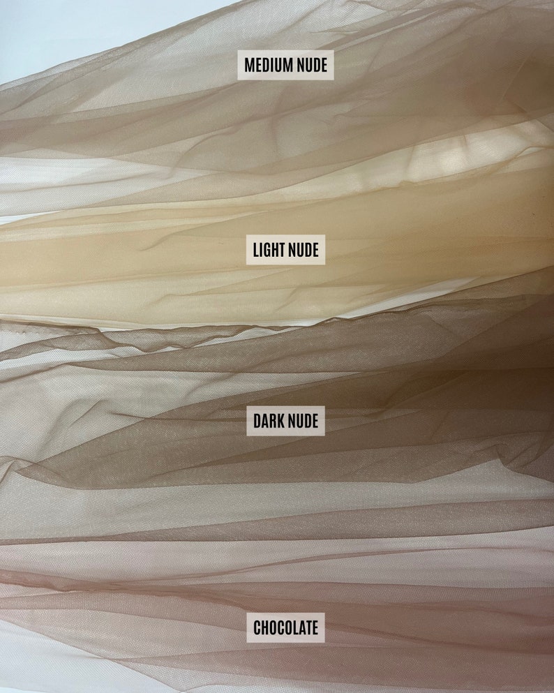 High Quality Skin Tone Tulle Fabric by the Yard, Skin Color Mesh Fabric ...