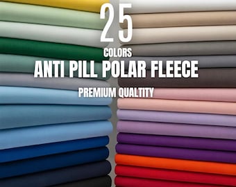 Soft Anti-Pill Polar Fleece Fabric by the Yard – 60” Wide Cozy Plush Fleece for Blankets, Sleepwear, DIY Sewing & Home Accessories