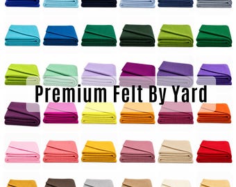 Felt Fabric by the Yard - Premium Felt 72 Inch Wide 1.6mm Thick Non-Fray Craft Felt Fabric for Sewing, DIY Crafts, Felt Books, Kids Craft