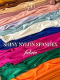 Shiny Milliskin Nylon Spandex Fabric by the Yard 60" Wide, 4-Way Stretch Nylon Spandex Fabric for Costumes, Swimwear, Gowns, Activewear