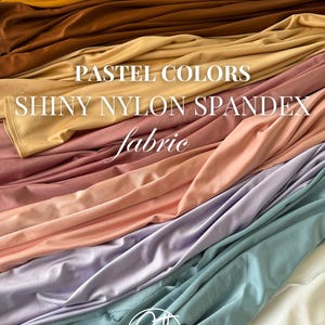 Shiny Nylon Spandex Fabric by the Yard, Premium Quality 4-Way Stretch Nylon Milliskin Spandex Fabric for Costumes Swimwear Gowns Activewear