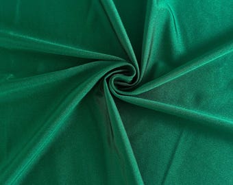 Hunter Green Shiny Milliskin Nylon Spandex Fabric by the Yard, 4-Way Stretch Green Lycra Spandex for Swimwear, Gowns, Activewear | Lulu