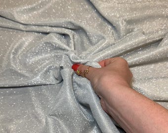 Tissu Tricoté Moonlight Avec Fil Lurex - 50 Cm X 150 Cm - Poids 150 G/m² - Parfait Pour Couture Et Créations