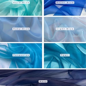blue organza fabric
