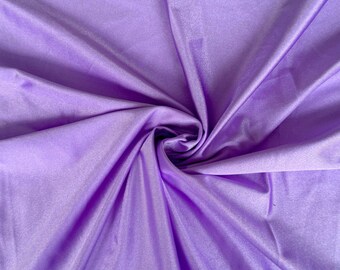 Lavender Shiny Milliskin Nylon Spandex Fabric by the Yard Premium 4-Way Stretch Silky Lavender Lycra Spandex Fabric for Bodysuit Gown | Lulu