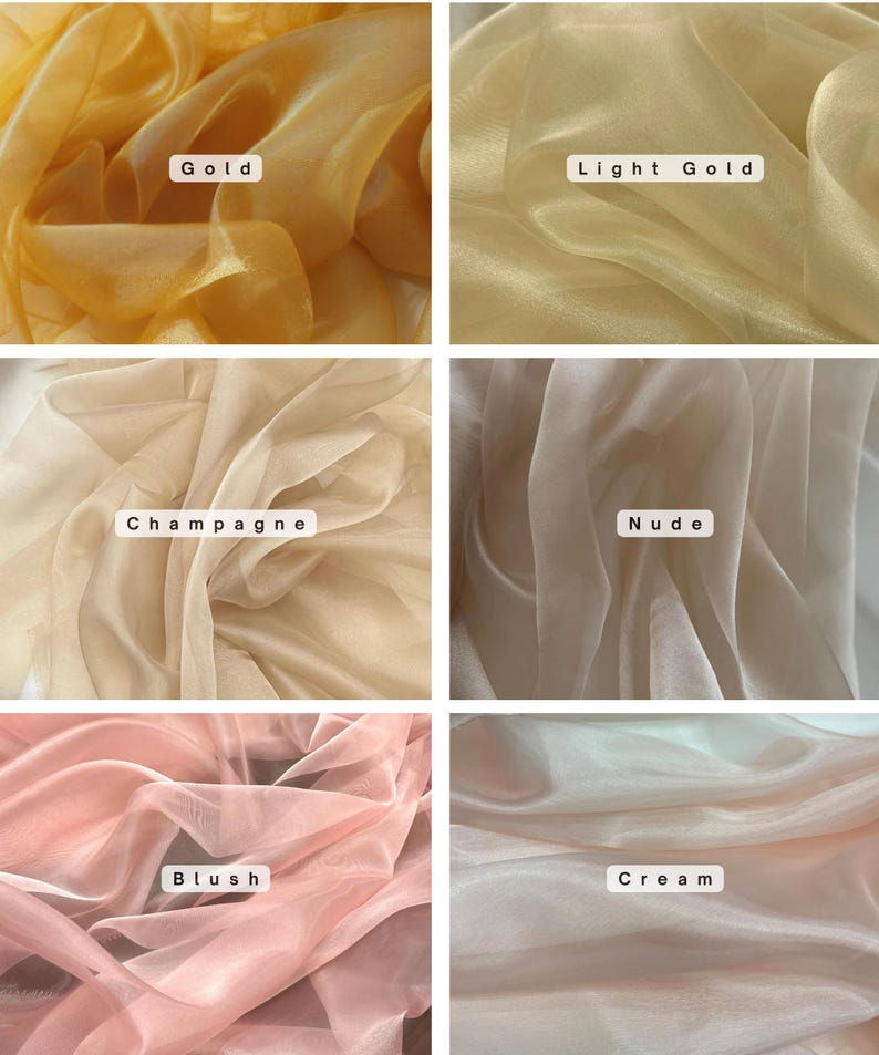 gold organza fabric