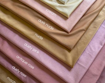 Shiny Milliskin Nylon Spandex Fabric by Yard 4-Way Stretch, Premium Stretch Nylon Spandex Swim Fabric for Costumes Bridal Dress Leggings