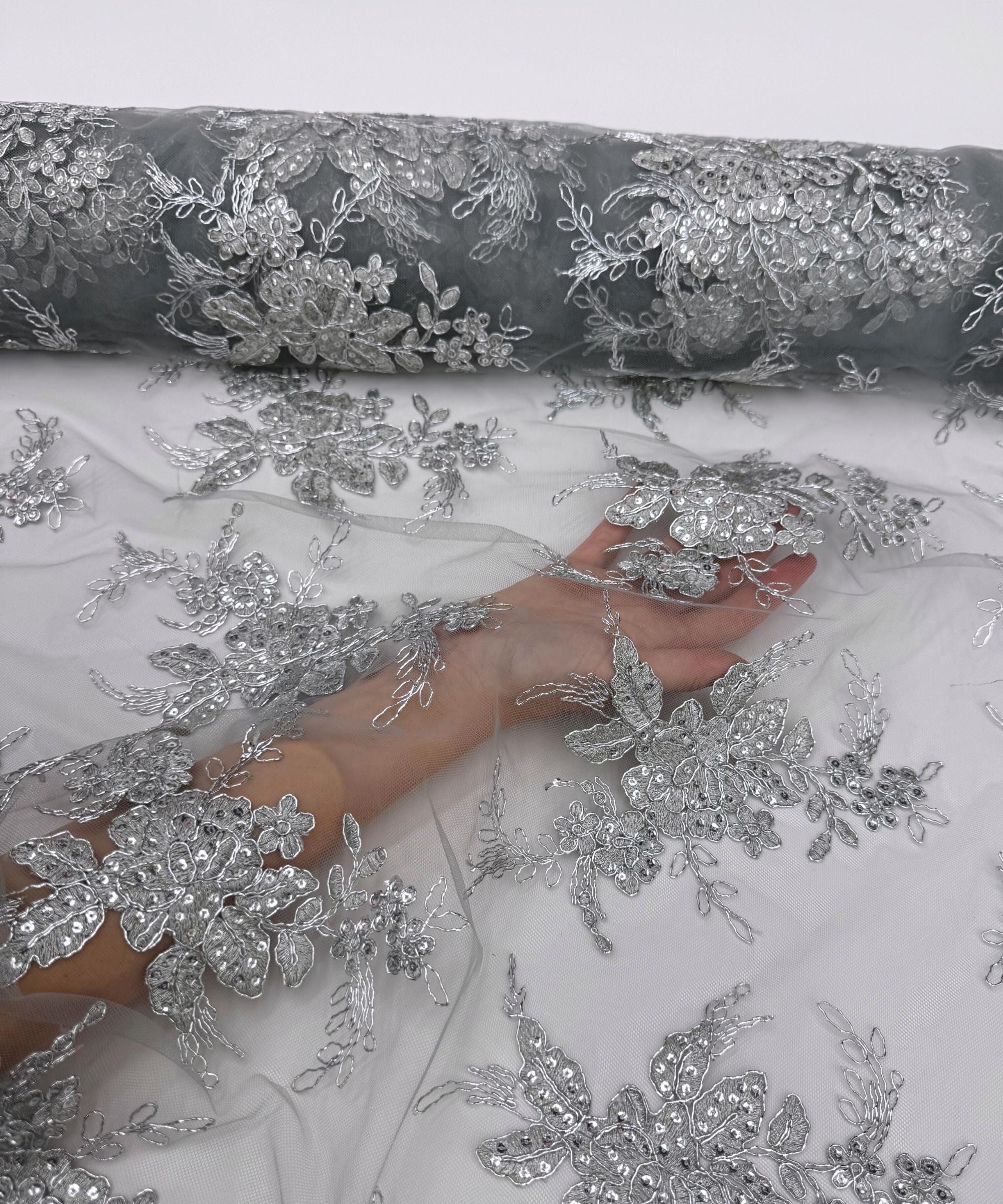 Embroidered Silver Dress - Etsy Embroidered Silver Dress - Etsy