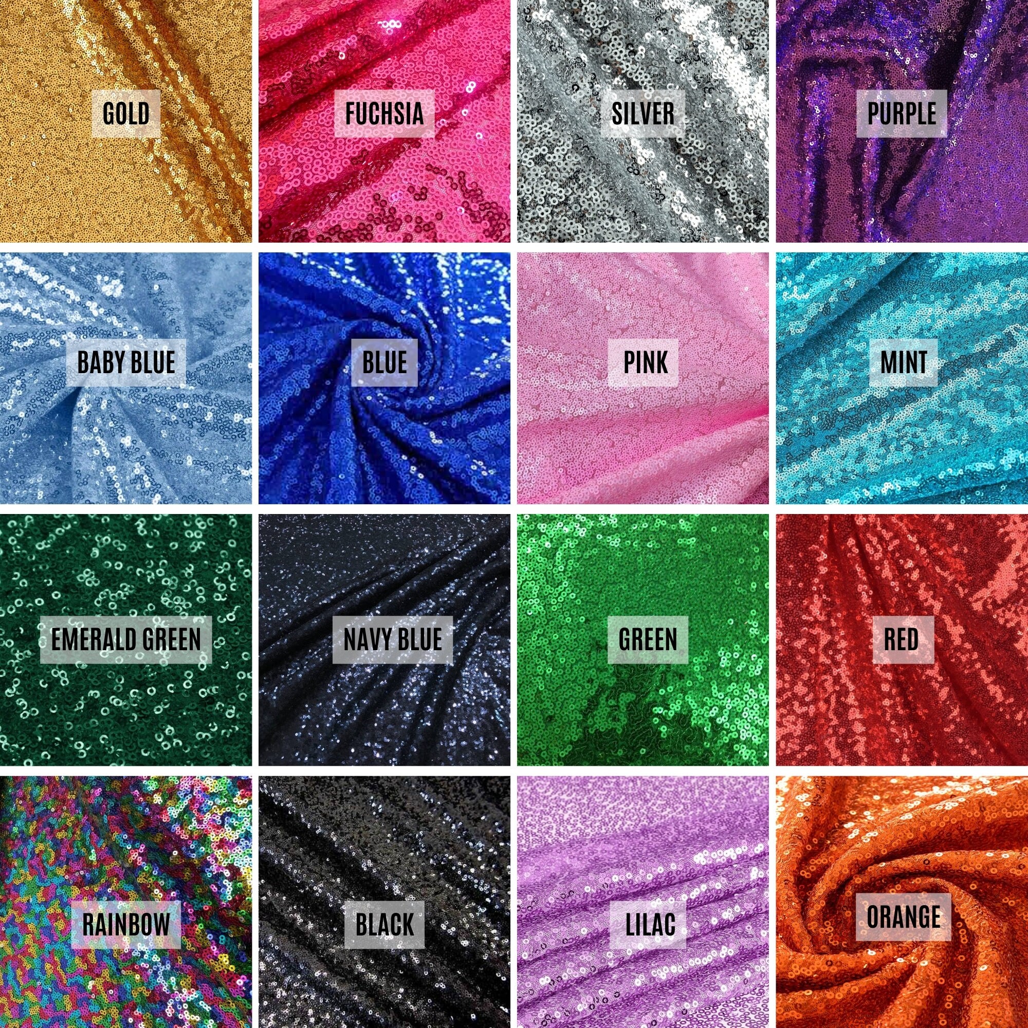 Sequin Color Fabric Swatch Sequin Color Fabric Swatch