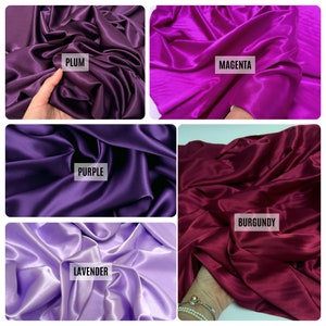 Silky Red French Charmeuse Stretch Satin Fabric - 60" Wide - Sold By The Yard