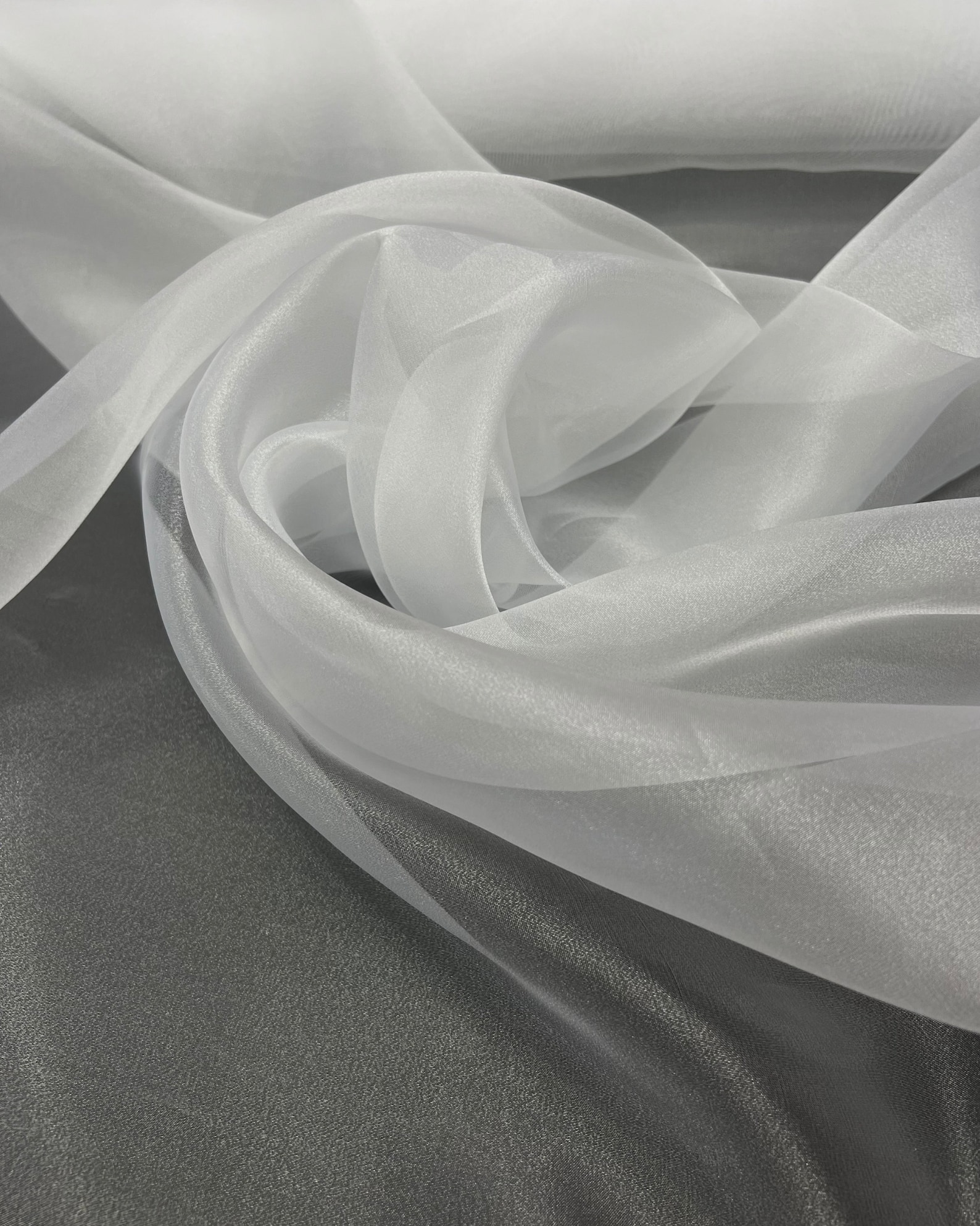 White Organza Fabric by the Yard, White Crystal Organza Fabric, White ...