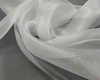 Domestic Organdy Fabric - Cotton Organdy - White White Starched Domestic Organdy Fabric - Cotton Organdy - White White Starched