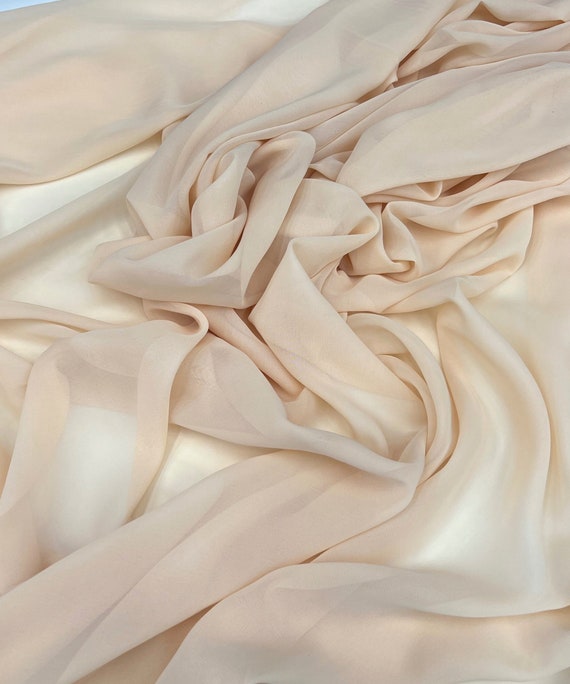 silk chiffon dress fabric Pearl Silk Chiffon Fabric By The Yard
