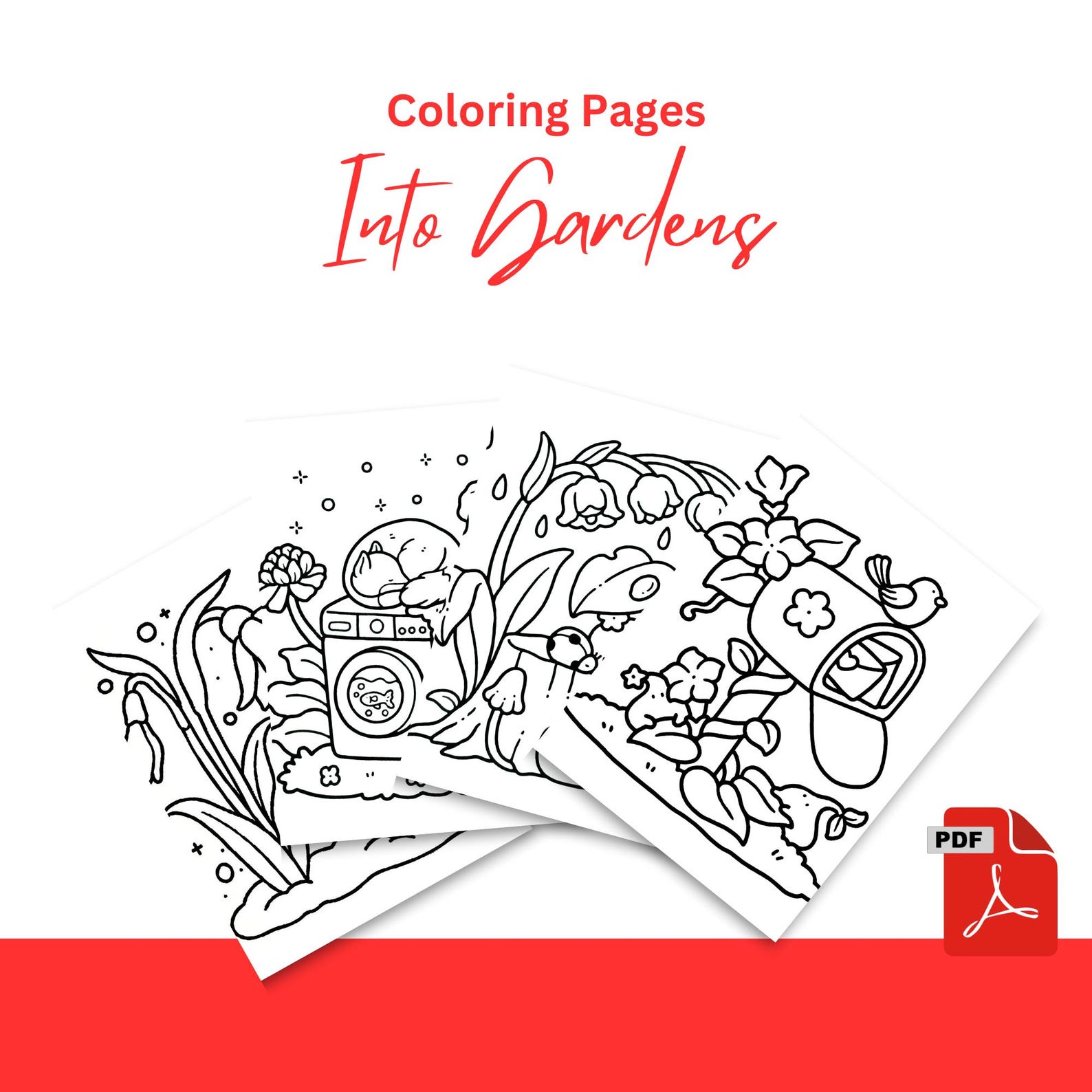 Into Gardens - 52 High-quality Coloring Pages | Coco Wyo Coloring Book ...