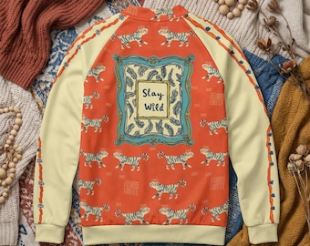 Born Wild Tiger Print Sweater - Grafischer Statement Pullover