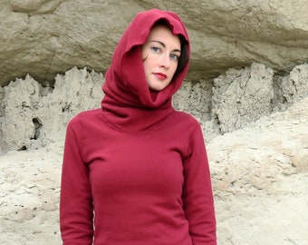 ORGANIC Chunky Cowl Simplicity Shirt (FLEECE hemp/organic cotton) - organic shirt