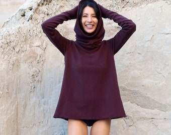 ORGANIC Chunky Cowl Ojai Shirt (FLEECE hemp/organic cotton) - organic shirt