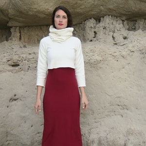ORGANIC Chunky Cowl Simplicity Bralette ( FLEECE hemp/organic cotton knit )