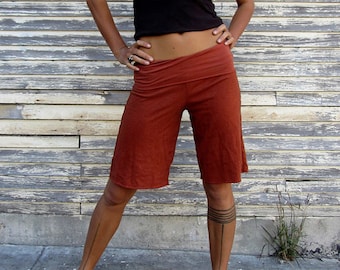 ORGANIC Simplicity Bermuda Shorts - ( light hemp and organic cotton knit ) : - organic shorts