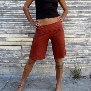 Women's cotton knit bermuda shorts top