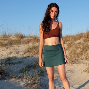 ORGANIC Simplicity Mini Skirt light hemp and organic cotton knit organic HEMP Skirt image 1