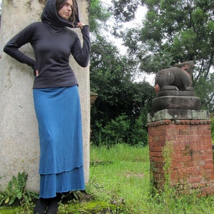 Hemp Skirt - ORGANIC Women's Double Layer Simplicity Long Skirt ( LIGHT hemp/organic cotton knit )
