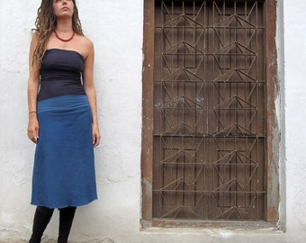 Organic Simplicity Below Knee Fleece Skirt ( hemp and organic cotton knit fleece ) organic skirt