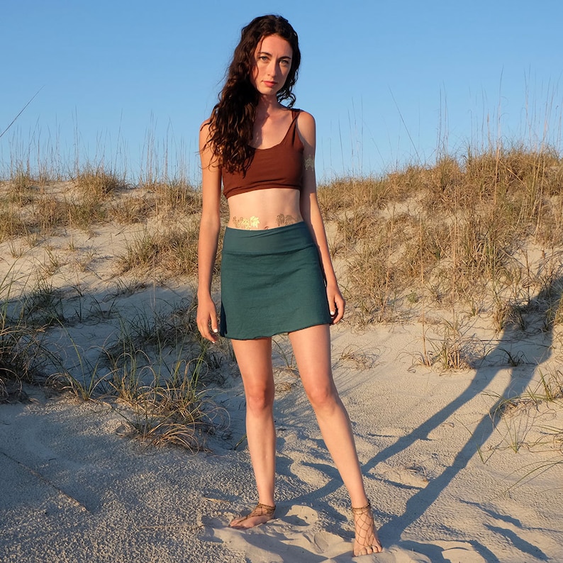 ORGANIC Simplicity Mini Skirt light hemp and organic cotton knit organic HEMP Skirt image 1