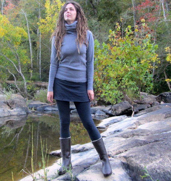 Organic Simplicity Mini Skirted Fleece Legging Hemp and Organic