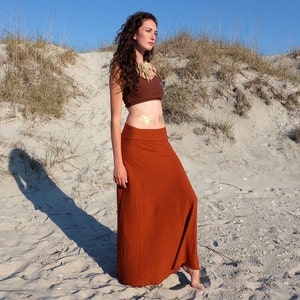 ORGANIC Simplicity Long Skirt - ( light hemp and organic cotton knit ) - organic hemp skirt