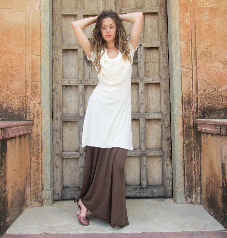 organic tissue cotton organic cotton dress ORGANIC Super Cowl Simplicity Short Dress