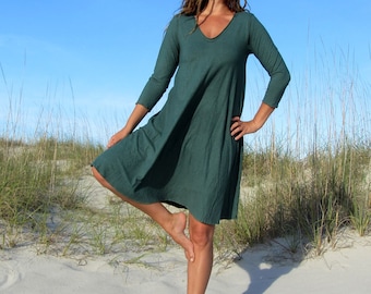 ORGANIC Ritual Wanderer Short Dress ( light hemp and organic cotton knit ) - organic dress