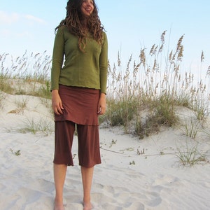 ORGANIC Simplicity Mini Skirted Gauchos light hemp/organic cotton knit organic HEMP gauchos image 1