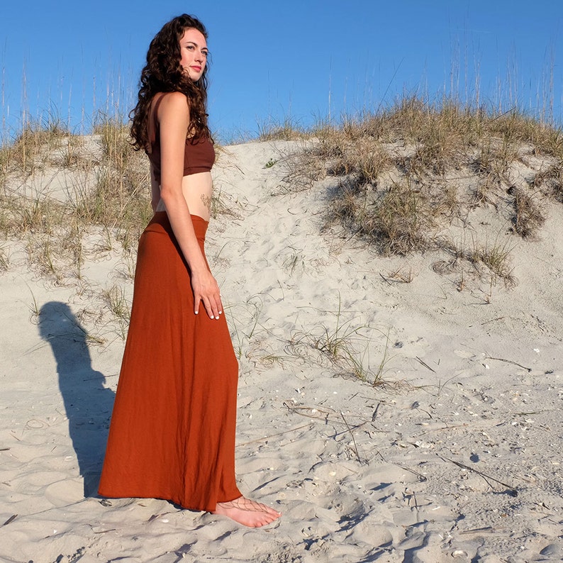 ORGANIC Simplicity Long Skirt light hemp and organic cotton knit organic hemp skirt image 3