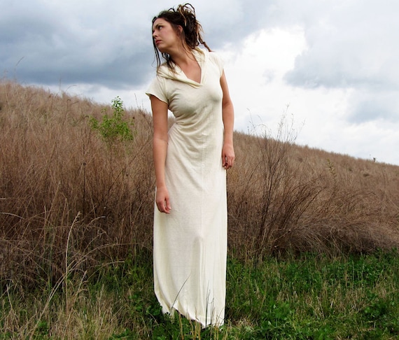 Hemp Dress ORGANIC Beach Bum Hoodie Simplicity Long Dress LIGHT