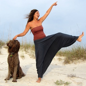 Organic Harem Pants - ( LIGHT hemp/organic cotton knit ) - Organic HEMP harem