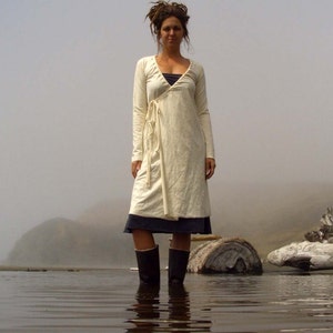 BIO-Traumkleid aus Baumwolle mit Kordelzug ( LIGHT Hanf/Bio-Baumwollstrick ) organic dress