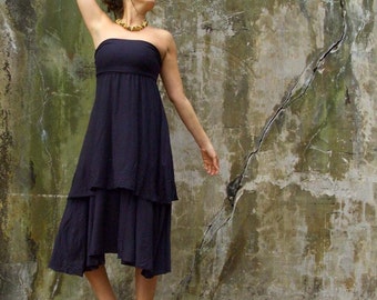 ORGANIC Love Me 2 Times Vinyassa Long Dress - ( locally milled organic tissue cotton ) - organic cotton dress