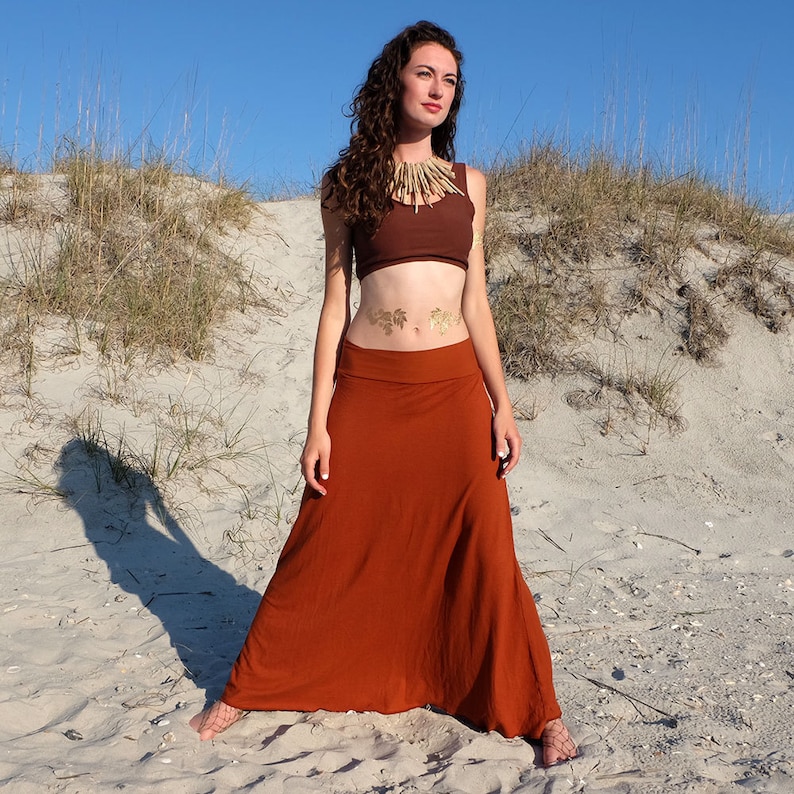 ORGANIC Simplicity Long Skirt light hemp and organic cotton knit organic hemp skirt image 2