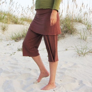 ORGANIC Simplicity Mini Skirted Gauchos light hemp/organic cotton knit organic HEMP gauchos image 3